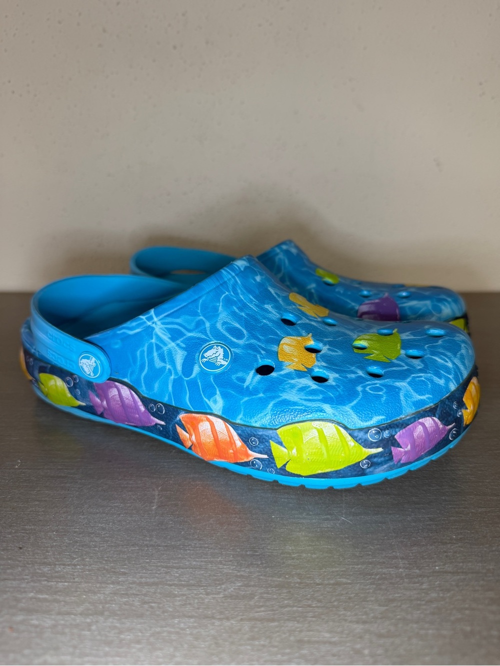 Crocs Tropical Fish Flash Lights Clog Unisex Women 8 Men 6 Super Rare Light Up